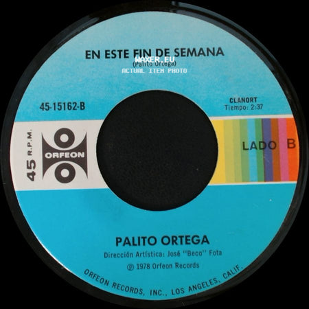 Palito Ortega - Que Vas A Hacer Esta Noche / En Este Fin De Semana side B