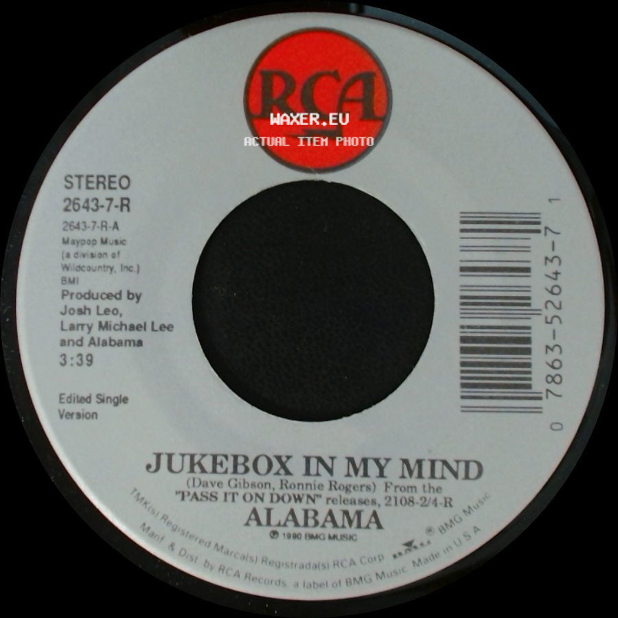 Alabama - Jukebox In My Mind / Fire On Fire side A