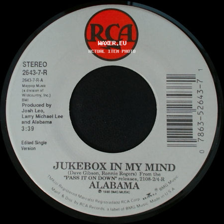Alabama - Jukebox In My Mind / Fire On Fire side A