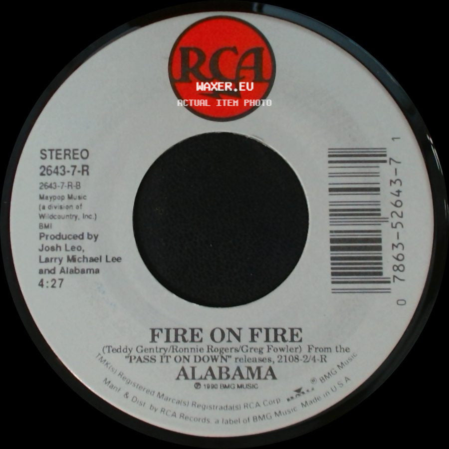 Alabama - Jukebox In My Mind / Fire On Fire side B