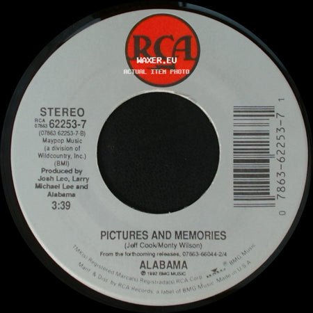 Alabama - Take A Little Trip / Pictures And Memories side B
