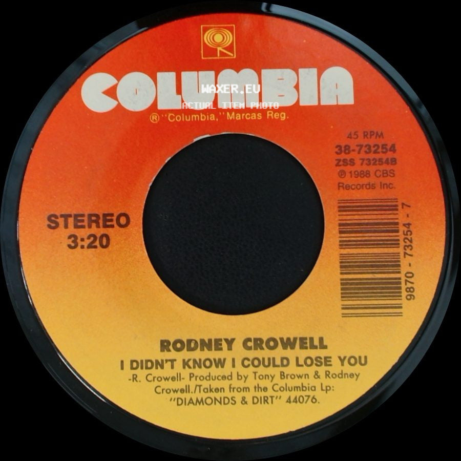 Rodney Crowell - If Looks Could Kill / I Didn't Know I Could Lose You side B