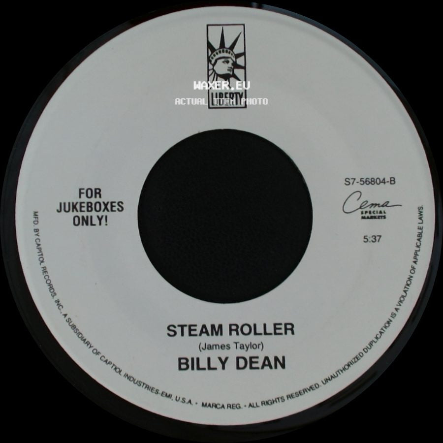 Billy Dean - Tryin' To Hide A Fire In The Dark / Steam Roller side B