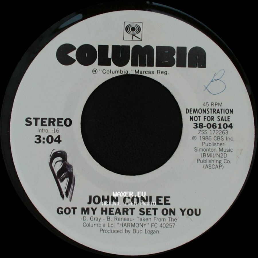 John Conlee - Got My Heart Set On You / Got My Heart Set On You side A