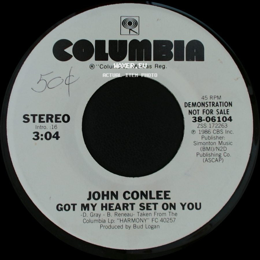 John Conlee - Got My Heart Set On You / Got My Heart Set On You side B