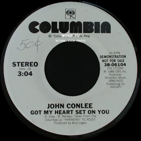 John Conlee - Got My Heart Set On You / Got My Heart Set On You side B
