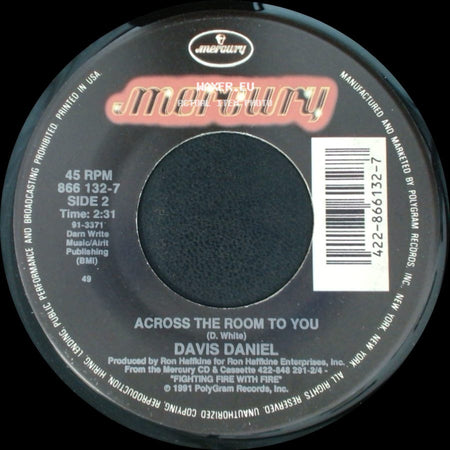 Davis Daniel - Fighting Fire With Fire / Across The Room To You side B