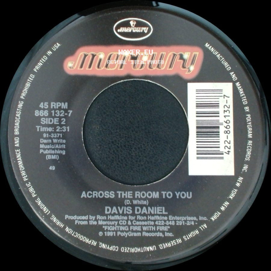 Davis Daniel - Fighting Fire With Fire / Across The Room To You side B