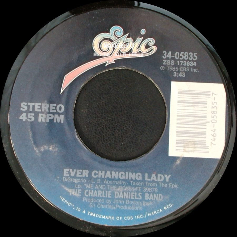 The Charlie Daniels Band - Drinkin' My Baby Goodbye / Ever Changing Lady side B