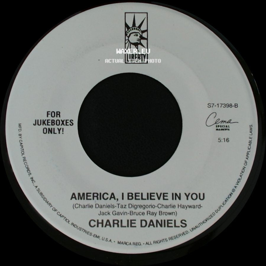 Charlie Daniels - All Night Long / America, I Believe In You side B