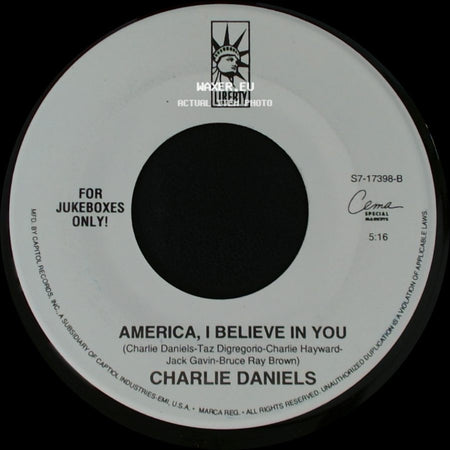 Charlie Daniels - All Night Long / America, I Believe In You side B