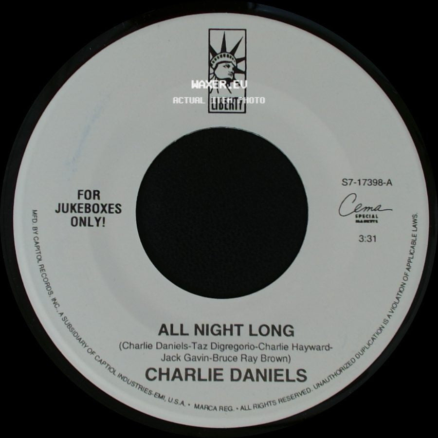 Charlie Daniels - All Night Long / America, I Believe In You side A