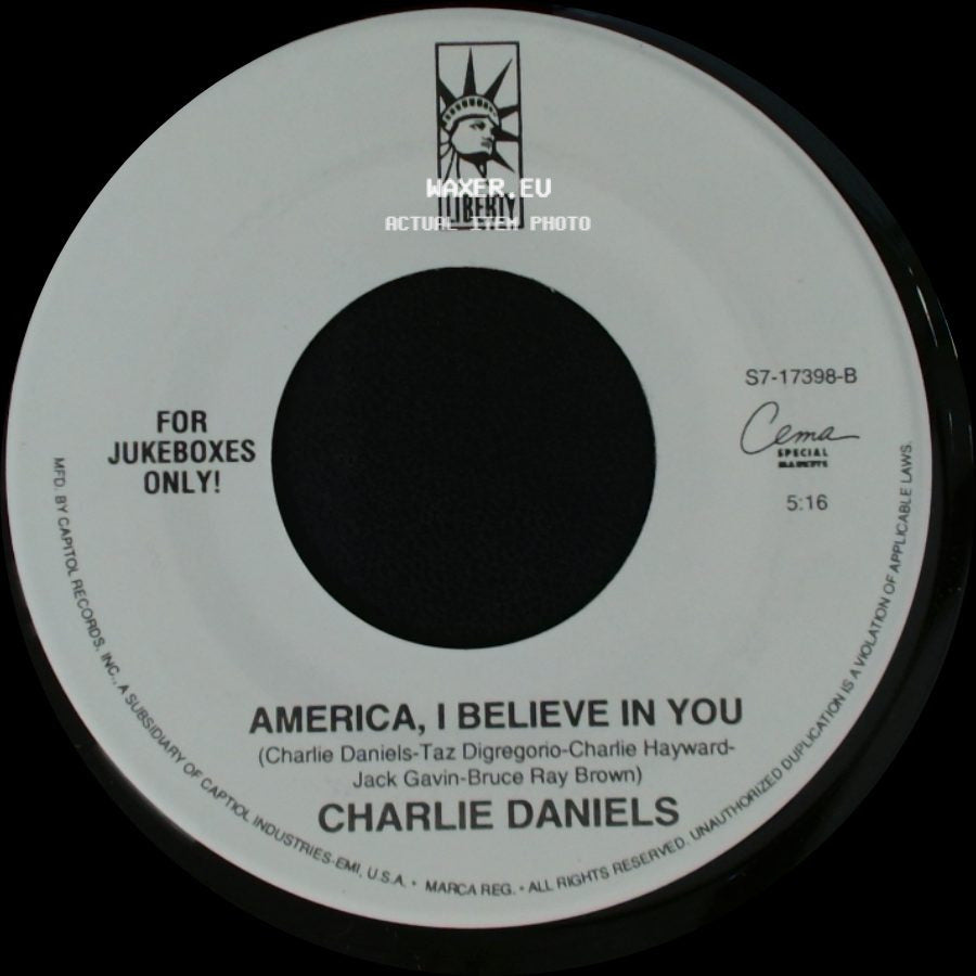Charlie Daniels - All Night Long / America, I Believe In You side B