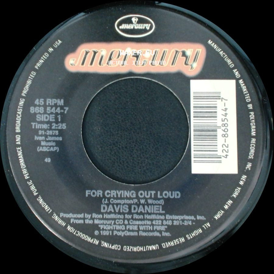 Davis Daniel - For Crying Out Loud / No Place To Go side A