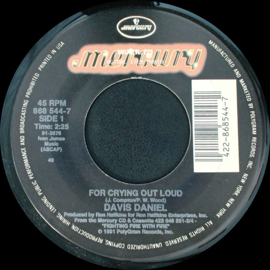 Davis Daniel - For Crying Out Loud / No Place To Go side A
