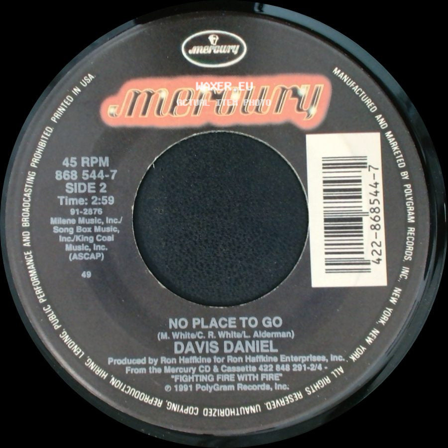 Davis Daniel - For Crying Out Loud / No Place To Go side B