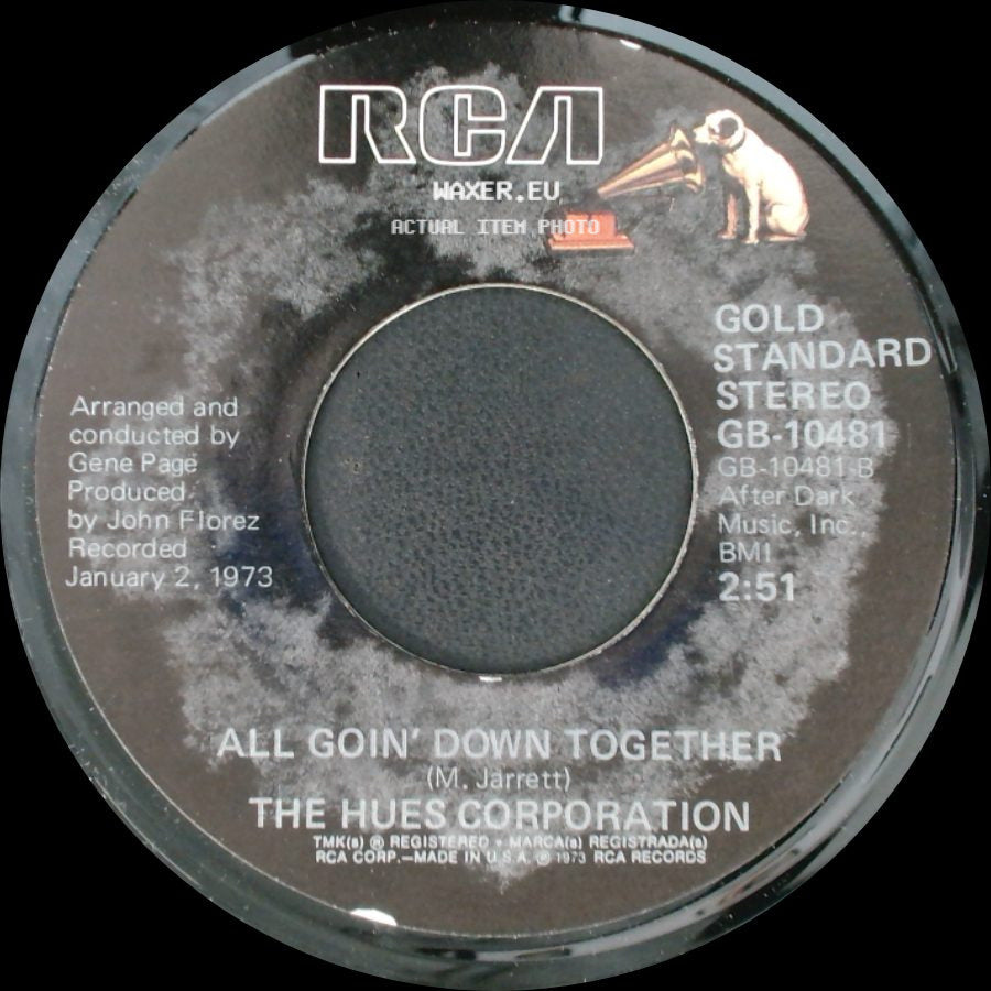 The Hues Corporation - Rock The Boat / All Goin' Down Together side B
