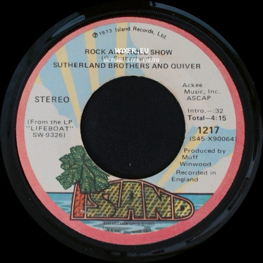 Sutherland Brothers And Quiver - (I Don't Want To Love You But) You Got Me Anyway / Rock And Roll Show side B