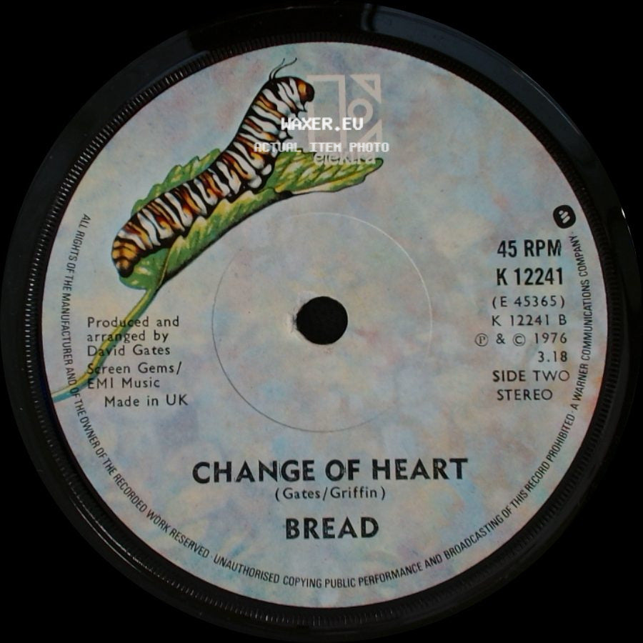 Bread - Lost Without Your Love / Change Of Heart side B