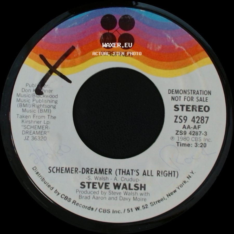 Steve Walsh - Schemer-Dreamer (That's All Right) / Schemer-Dreamer (That's All Right) side A