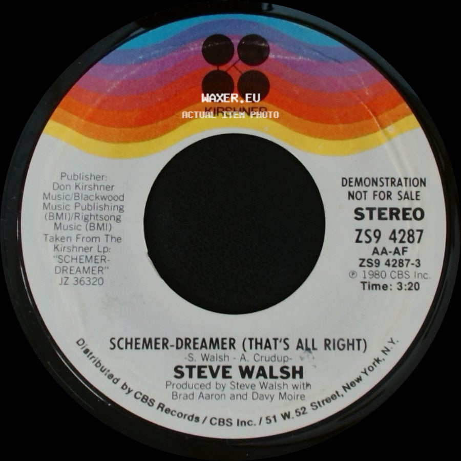 Steve Walsh - Schemer-Dreamer (That's All Right) / Schemer-Dreamer (That's All Right) side B