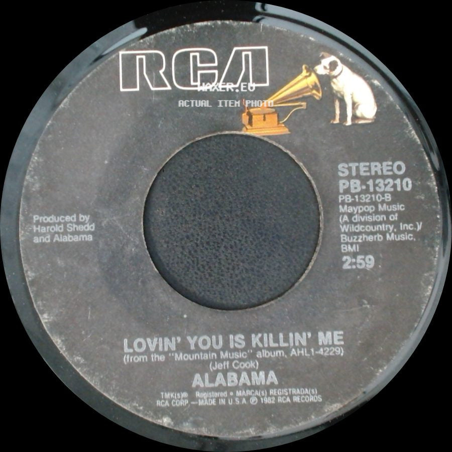 Alabama - Take Me Down / Lovin' You Is Killin' Me side B