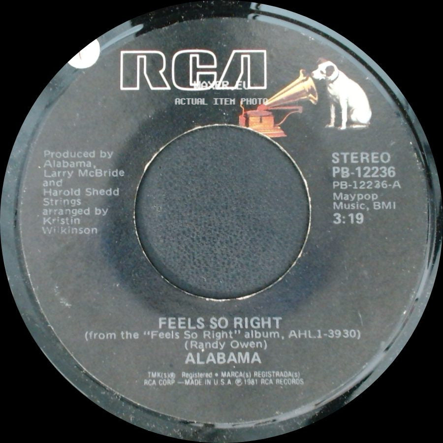 Alabama - Feels So Right / See The Embers, Feel The Flame side A