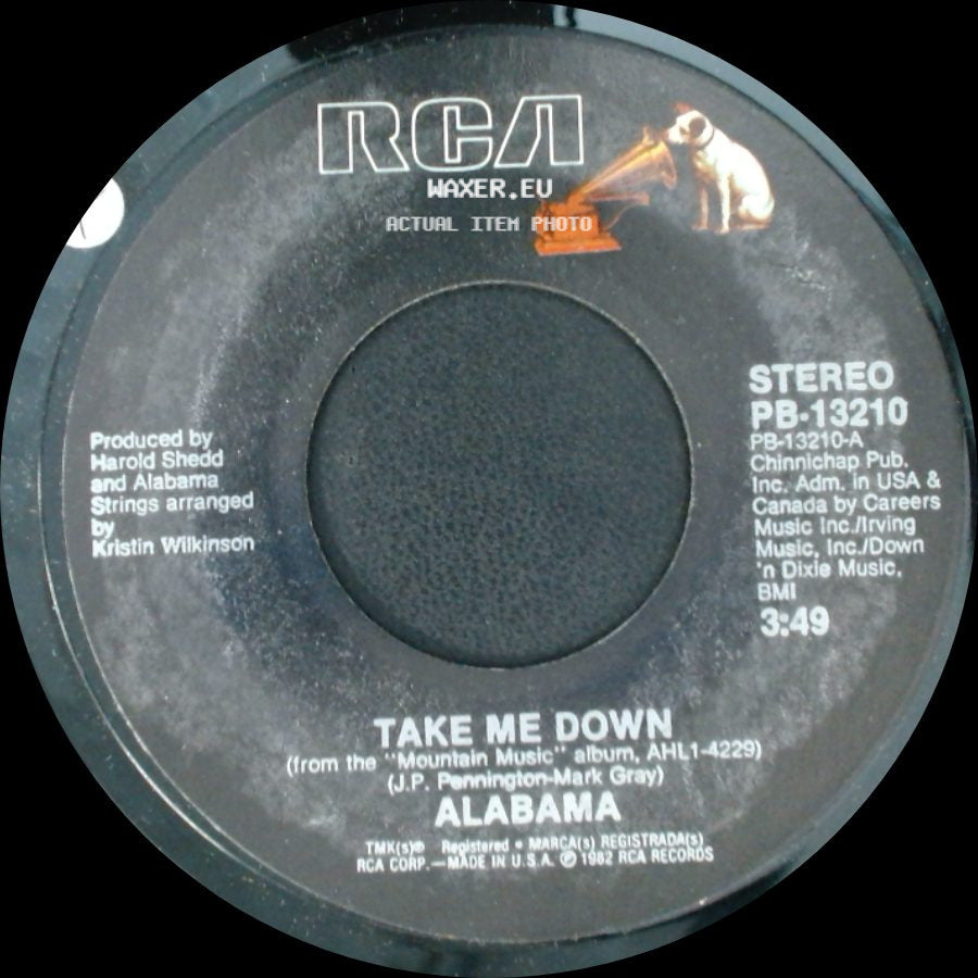 Alabama - Take Me Down / Lovin' You Is Killin' Me side A