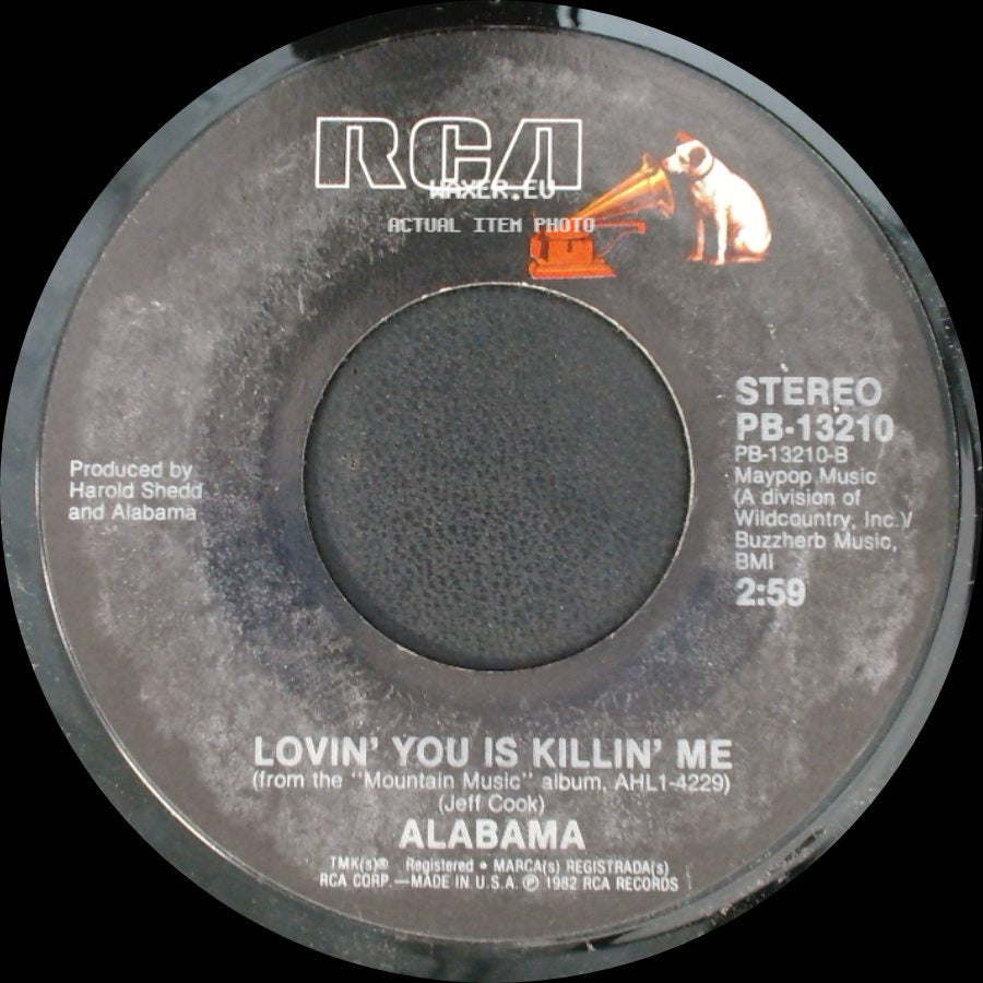 Alabama - Take Me Down / Lovin' You Is Killin' Me side B