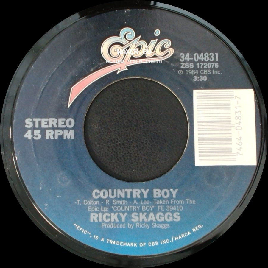 Ricky Skaggs - Wheel Hoss / Country Boy side B