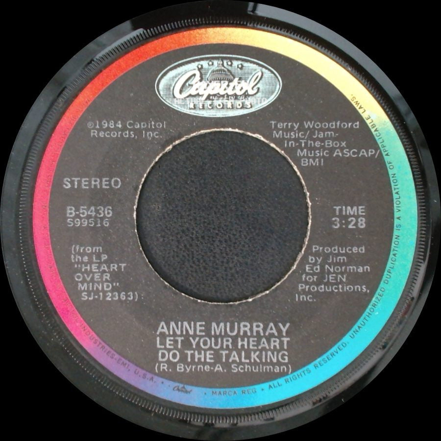 Anne Murray - Let Your Heart Do The Talking / Time Don't Run Out On Me side A