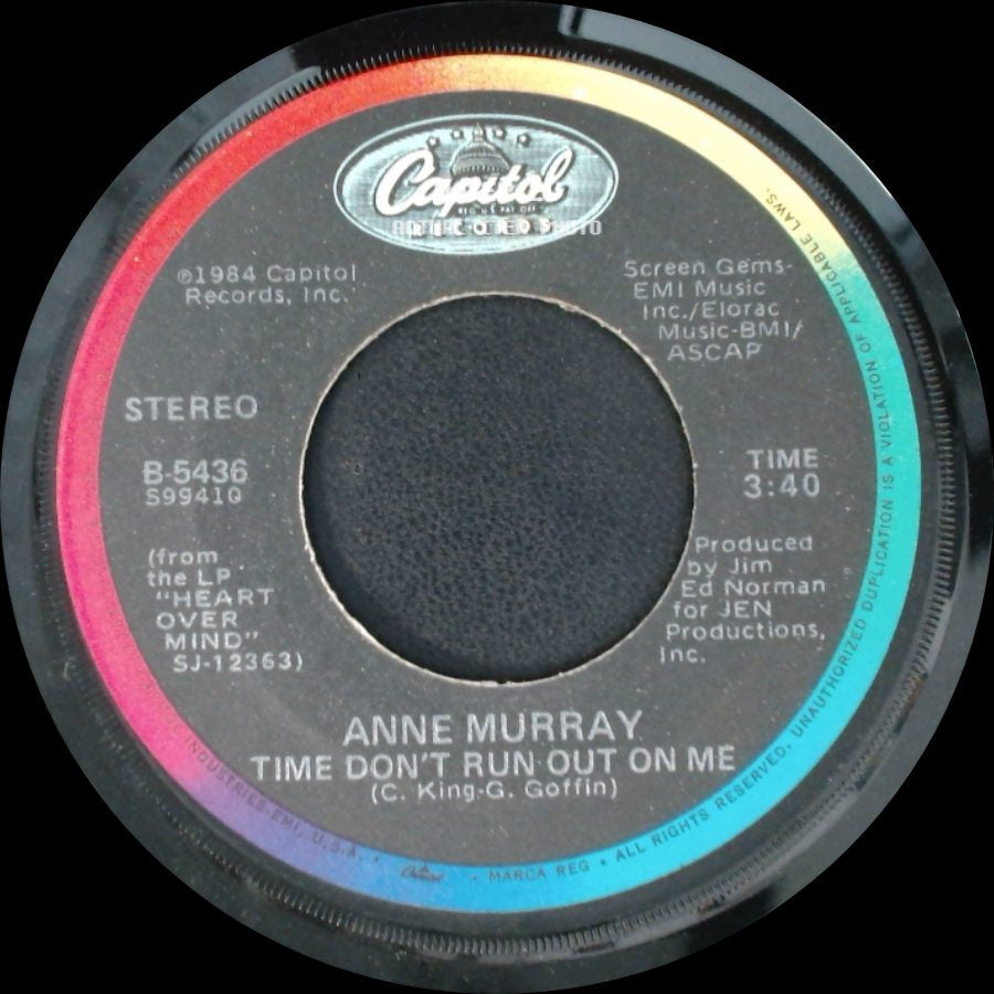 Anne Murray - Let Your Heart Do The Talking / Time Don't Run Out On Me side B