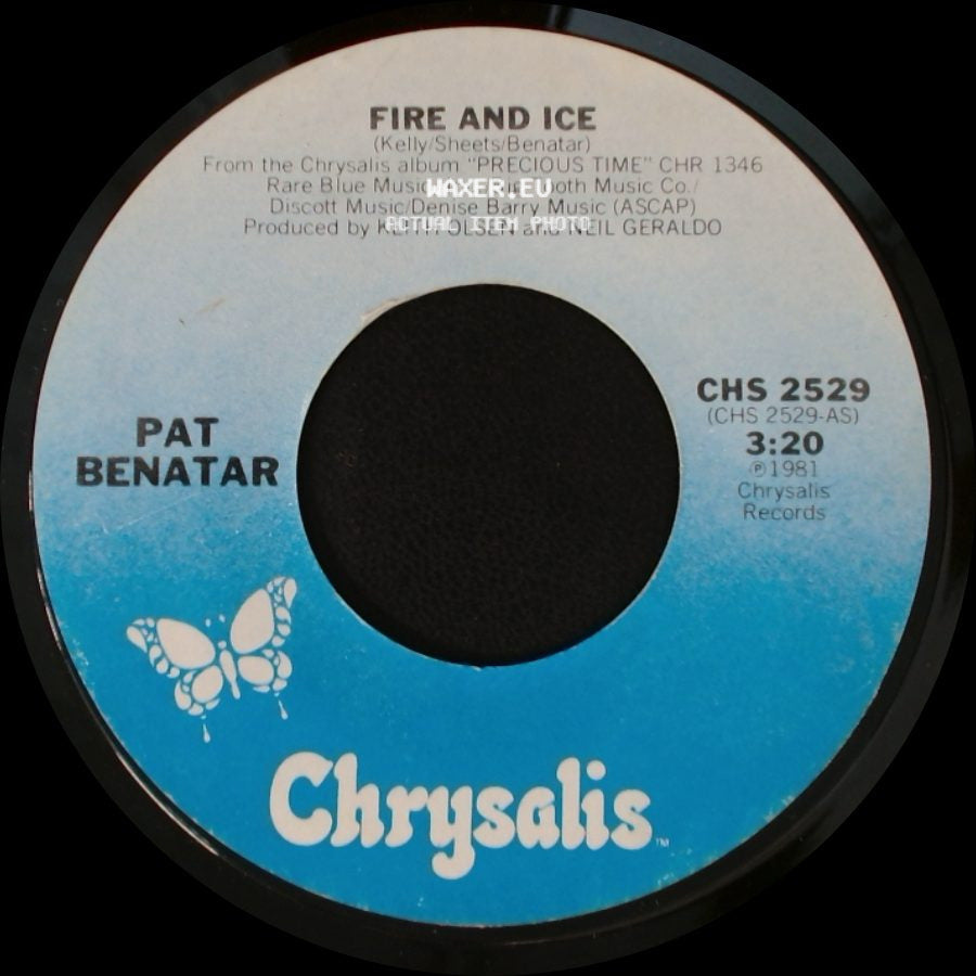 Pat Benatar - Fire And Ice / Hard To Believe side A