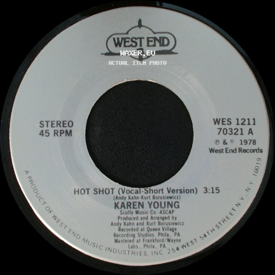 Karen Young - Hot Shot (Vocal-Short Version) / Hot Shot (Vocal-Long Version) side A
