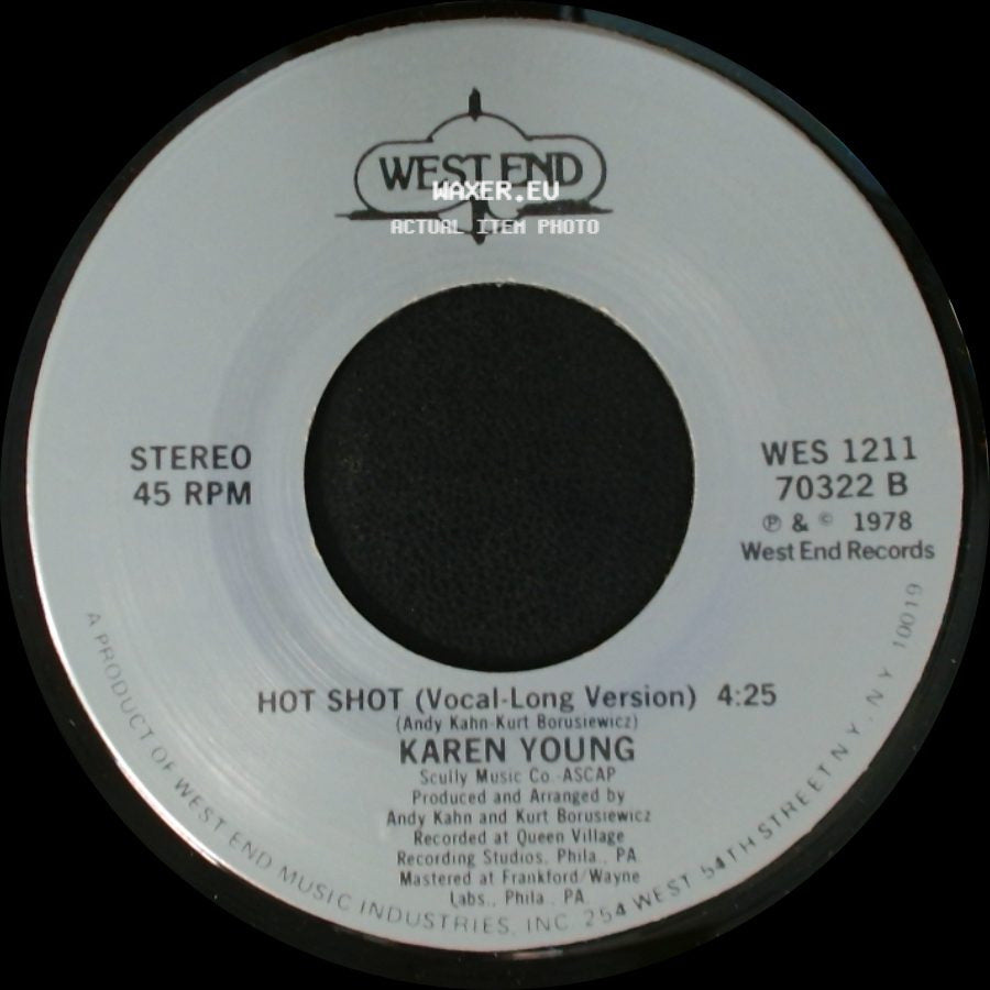 Karen Young - Hot Shot (Vocal-Short Version) / Hot Shot (Vocal-Long Version) side B