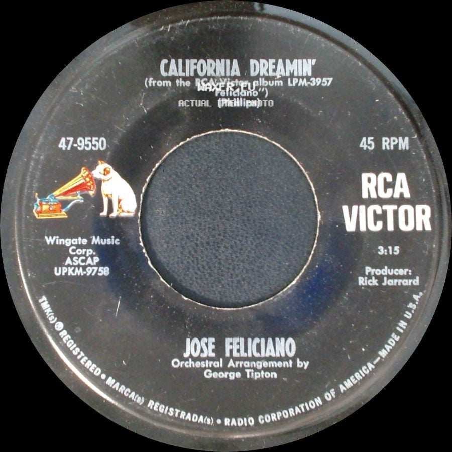 Jose Feliciano - California Dreamin' / Light My Fire side A