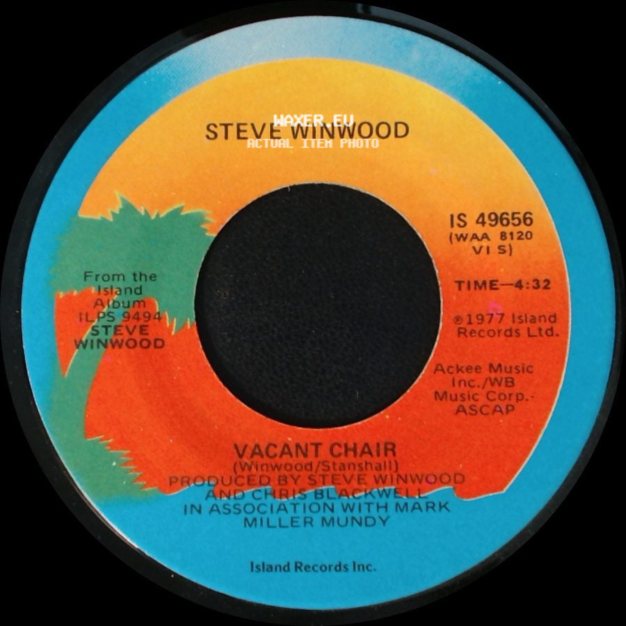 Steve Winwood - While You See A Chance / Vacant Chair side B
