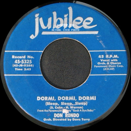 Don Rondo - Dormi, Dormi, Dormi (Sleep, Sleep, Sleep) / Her Hair Was Yellow side A