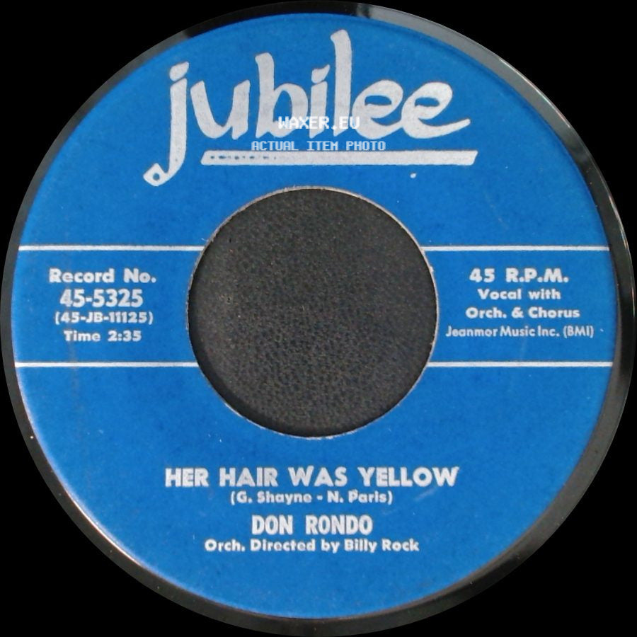 Don Rondo - Dormi, Dormi, Dormi (Sleep, Sleep, Sleep) / Her Hair Was Yellow side B