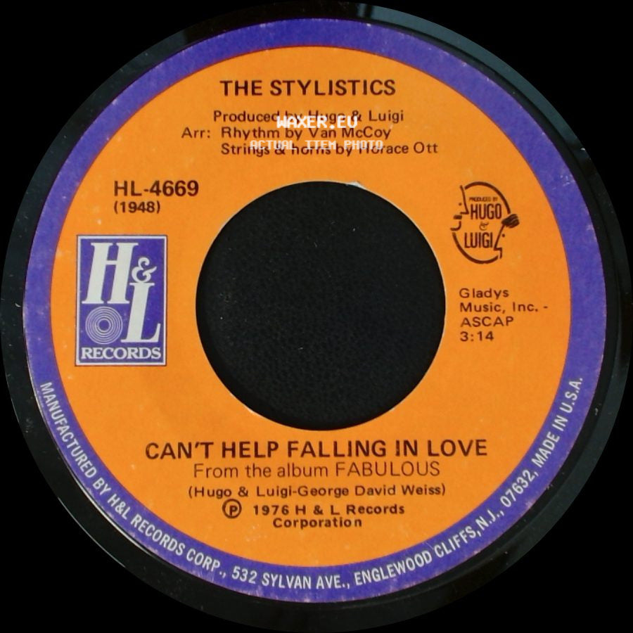 The Stylistics Featuring Russell Thompkins, Jr. & Airrion Love / The Stylistics - Jenny / Can't Help Falling In Love side B