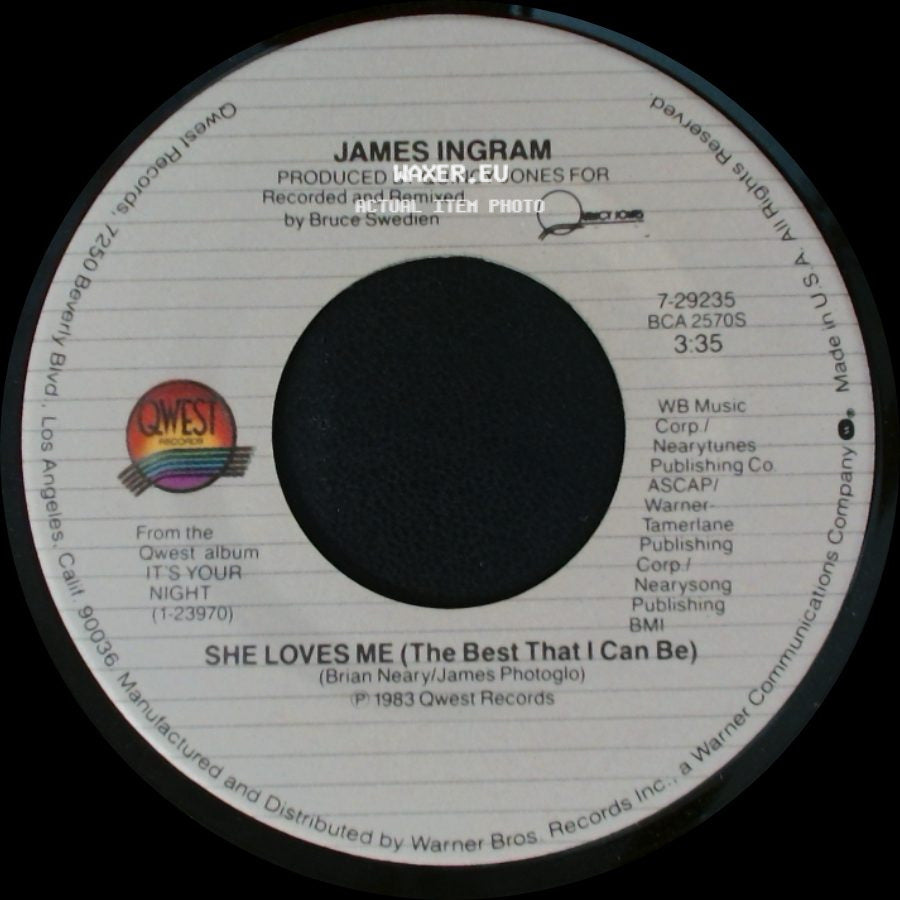 James Ingram - She Loves Me (The Best That I Can Be) / Come A Da Machine (To Take A My Place) side A