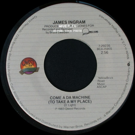James Ingram - She Loves Me (The Best That I Can Be) / Come A Da Machine (To Take A My Place) side B
