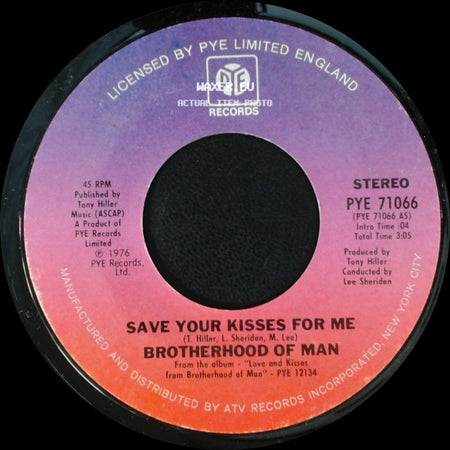 Brotherhood Of Man - Let's Love Together / Save Your Kisses For Me side B