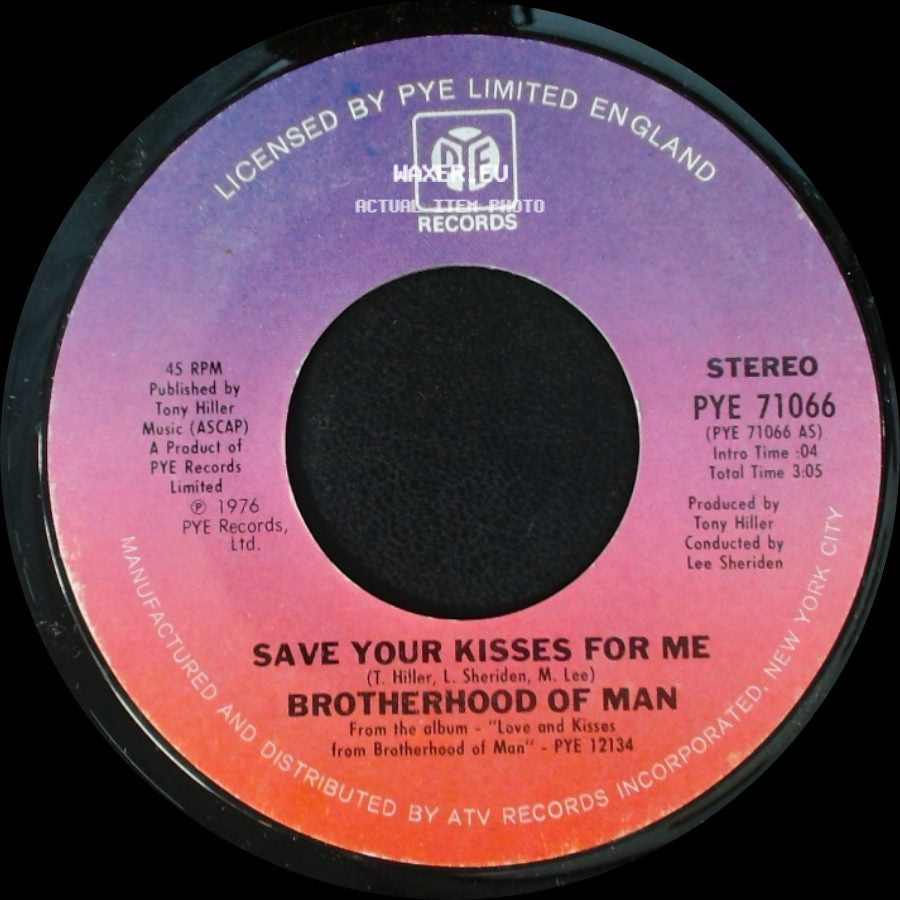 Brotherhood Of Man - Let's Love Together / Save Your Kisses For Me side B