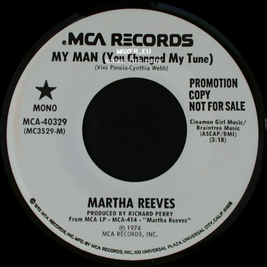 Martha Reeves - My Man (You Changed My Tune) / My Man (You Changed My Tune) side A