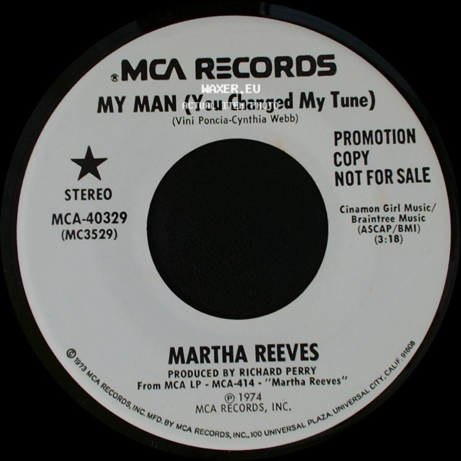 Martha Reeves - My Man (You Changed My Tune) / My Man (You Changed My Tune) side B