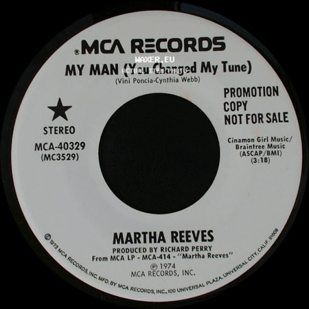 Martha Reeves - My Man (You Changed My Tune) / My Man (You Changed My Tune) side B