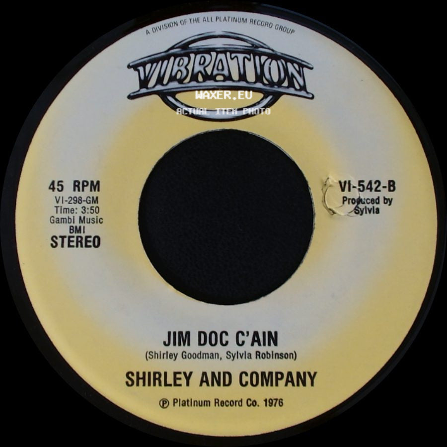 Shirley And Company (Featuring Peppi Marchello) / Shirley And Company - I Like To Dance / Jim Doc C'ain side B