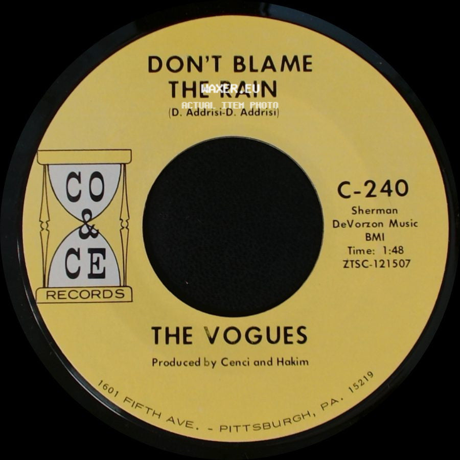 The Vogues - Please Mr. Sun / Don't Blame The Rain side B