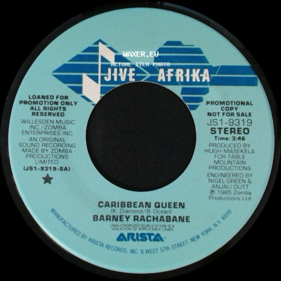 Barney Rachabane - Caribbean Queen / Caribbean Queen side B